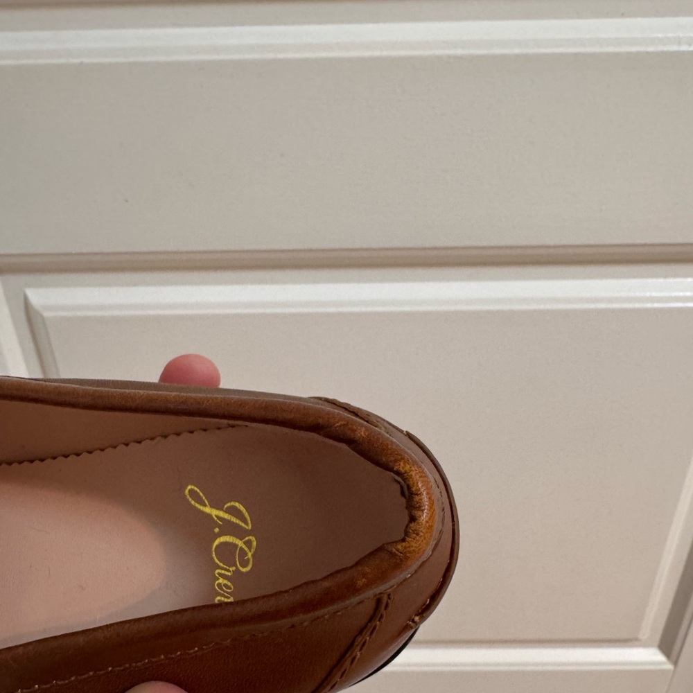 J. Crew Chestnut Brown Leather Penny Loafers - Picture 4 of 5
